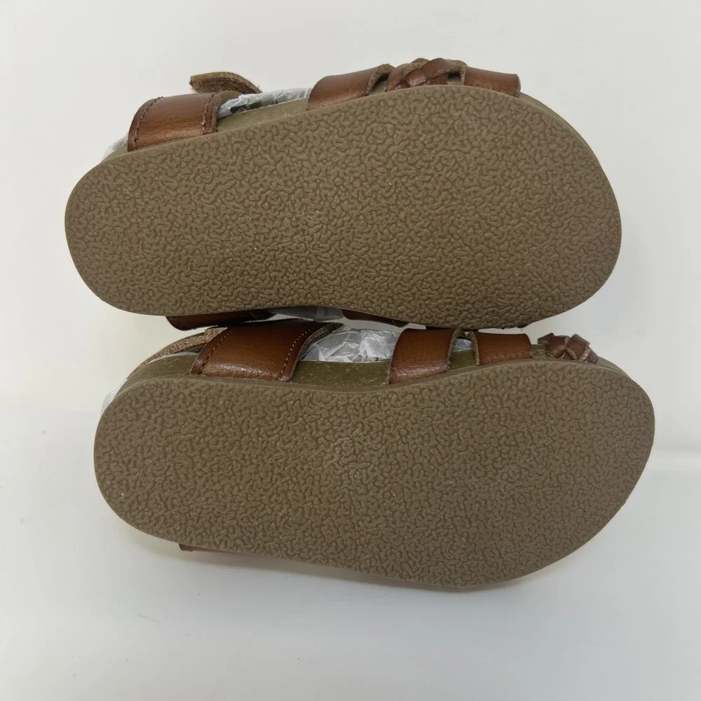 NEW Blowfish Malibu Toddler‎ Girls Gaia Sandals Size 5 Scotch Brown Braided NIB